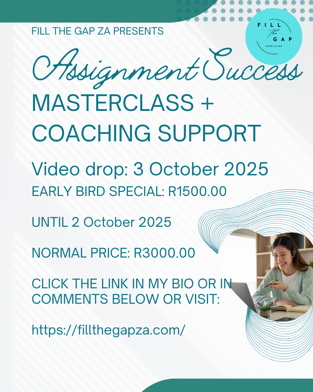 Assignment Success Masterclass Series + 1 year Assignment Coaching
