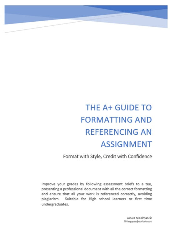 The A+ Guide to Formatting and Referencing an Assignment